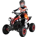 Produktbild: Actionbikes Motors Kinder Quad Elektro ATV Reneblade | 𝟒𝟖 Volt 𝟭𝟬𝟬𝟬 Watt Motor bis 𝟐𝟒 km/h - Kinderquad - Pocket Quad - Miniquad - Safety Fußschalter - Für Kinder ab 8 Jahren (Schwarz/Rot)
