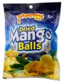 Produktbild: getrocknete Mango Kügelchen einzeln verpackt 100 gr. snacks Obst Kugeln