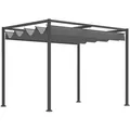 Produktbild: Outsunny Pergola, Grau, Metall, Kunststoff, 213x221x298 cm, Sonnen- & Sichtschutz, Pavillons & Pergolas, Pergolas