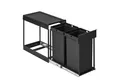 Produktbild: SONGMICS Mülleimer Mülltrennsystem für Unterschrank, 2X15L 2X20L, Mülleimer küche, Abfalleimer 2 Fächer, ausziehbar, Stahlrahmen