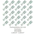 Produktbild: 25 Flachsteckhülse 4,8x0,8 Kabelschuh unisoliert 1,00²-2,50² Rasthaken/Rastpunkt