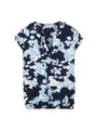 Produktbild: TOM TAILOR Blusenshirt Gemustertes Design Kurzarm V-Ausschnitt aus Viskose für Damen LENZING™ ECOVERO™ nachhaltig Regular Fit V-Ausschnitt Kurzarm