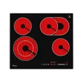 Produktbild: KKT KOLBE Glaskeramik Kochfeld 60 cm | Autark | 6,6 kW | 4 Zonen | 9 Stufen | Bräterzone | Dualkochzone | Slim-Designrahmen | Touch Slider | Timer | CH5901AL