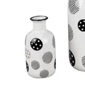 Produktbild: Deko Flaschenvase MODERN TREND STYLE Kreise H. 12cm schwarz weiß Formano WA