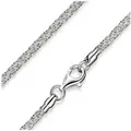 Produktbild: Materia Silberkette Damen Fuchsschwanz Collier Silber 50-70cm K83, 925 Sterling Silber silberfarben 70 cm