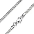 Produktbild: MATERIA 925 Silber Kette 3mm Damen - Collier Halskette Sterlingsilber gedreht K83_70cm
