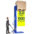 Produktbild: Pallit Hochhubwagen manuell 3000mm Hubhöhe 1000kg Tragkraft Lift-XXL PU Rollen Flexibler & Wendiger Manueller Handstapler Hubwagen Hydraulik-Stapler schnellhub