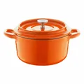 Produktbild: Berndes Eisenguss Runder Bräter mit Gussdeckel Multibräter Rund Orange Ø 10 cm