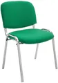 Produktbild: CLP Konferenzstuhl Ken Chrom mit hochwertiger Polsterung und Stoffbezug I Stapelstuhl mit robustem Metallgestell in Chromoptik, Farbe:grün