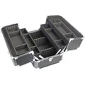 Produktbild: HMF 14901-02 Alu Transportkoffer Individuellen Trennwänden Werkzeugkoffer Leer 33 x 22 x 24 cm Schwarz