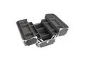 Produktbild: HMF 14901-02 Alu Transportkoffer mit individuellen Trennwänden, Werkzeugkoffer leer, 33 x 22,5 x 24 cm, Schwarz