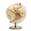 Produktbild: 14cm Antiker Globus Englische Karte  Metallbasis Bronzierte Farbe  Pädagogisc...