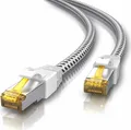 Produktbild: Primewire Patchkabel CAT 7 Rohkabel mit Baumwollummantelung - Gigabit Ethernet LAN Kabel - 10 Gbit/s - S/FTP PIMF Schirmung - Netzwerkkabel - 20m