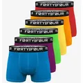 Produktbild: FortyFour Boxershorts Herren Männer Unterhosen Baumwolle Premium Qualität perfekte Passform (Vorteilspack, 6er Pack) S - 7XL bunt 3XL