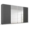 Produktbild: Schwebetürenschrank - grau metallic - 2 Spiegeltüren - 360 cm