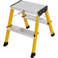 Produktbild: Krause Klapptritt Rolly Fahrbar 2 x 2 Stufen 45 cm x 40 cm x 50 cm Gelb