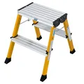 Produktbild: KRAUSE Klapptritt MONTO Rolly gelb 2x 2 Stufen, H: 55,0 cm