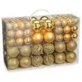 Produktbild: Weihnachtskugel-Set aus Kunststoff 100er Set Christbaumschuck verschiedene Gr...