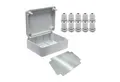Produktbild: ARLI Verteilerbox Abzweigdose IP67 Aufputz 310x230x130mm Feuchtraumdose + Montageplatte, nach Auswahl: Kabelverschraubung M12 M16 M20 M25
