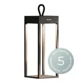 Produktbild: NEONA LED-Tischleuchte schwarz dimmbar - Nero Design-Tischlampe mit Touch & Ladestation - 2400mA Akku - IP54 Indoor & Outdoor geeignet - hochwertige Beleuchtung