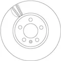 Produktbild: 2x TRW DF6964 Bremsscheibe für AUDI SEAT SKODA VW