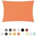 Produktbild: Lumaland Sonnensegel Sonnensegel Rechteck 3x4 Meter, Wetterbeständig 100% HDPE mit Stabilisator für UV Schutz orange