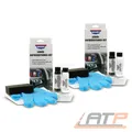 Produktbild: 2x PRESTO LEDER AUFBEREITUNG SET SCHWARZ SEIDENMATT FLÜSSIGLEDER LEDERFARBE