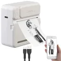 Produktbild: Callstel Mini Drucker: Mobiler Akku-Mini-Foto-/Etiketten-Thermodrucker, App, 200 DPI, BT 5.1 (Thermo Drucker, Label, Handy)