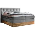 Produktbild: Belanoti Boxspringbett, Anthrazit, Textil, Echtholz,Eiche, 7-Zonen, 180x200 cm, Schlafzimmer, Betten, Boxspringbetten