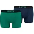 Produktbild: Levi's® Boxershorts LEVIS MEN OPT ILL BOXER BRIEF ORG CO 2P (2er Pack) Elastischer Logobund, ohne Eingriff grün L