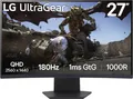 Produktbild: LG UltraGear 27GS60QX-B (68.4 cm (27 Zoll), schwarz, WQHD, VA, Curved, AMD Free-Sync, 180Hz Panel) -. Energieeffizienzklasse: F. 68.4 cm (27 Zoll)