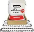 Produktbild: Oregon 3-er Pack Sägekette 3/8 LP Teilung, 0,50 Zoll (1,3 mm) Stärke für 18 Zoll