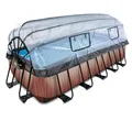 Produktbild: EXIT Frame Pool 540x250x122cm mit Sandfilterpumpe und Abdeckung und Wärmepumpe, versch. Ausführungen