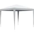 Produktbild: Outsunny Pavillon Stahl PE Weiß 270L x 270B x 254H cm