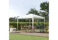 Produktbild: Outsunny Pavillon 2,7x2,7m, Rechteckig, mit 0 Seitenteilen, (Stabil Winterfest Partyzelt, Gartenzelt), für Balkon, Terrasse, Stahl, Weiß
