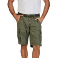 Produktbild: TIMEZONE Cargo Shorts Herren mit Gürtel Regular Fit MaguireTZ Regular Fit Grün Normaler Bund Reißverschluss 31