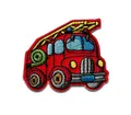 Produktbild: Mono-Quick Aufnäher Bügelbild, Aufbügler, Applikationen, Patches, Flicken, zum aufbügeln, Polyester, Feuerwehrauto Kinder - Größe: 5 x 4,2 cm