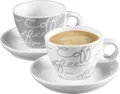 Produktbild: Ritzenhoff & Breker Espressotasse Ritzenhoff & Breker Cornello grau Espresso-Set 4tlg., Porzellan