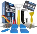Produktbild: 23-tlg. Fugen-Set – Silikonentferner & Fugenschaber mit 10 Klingen, Fugenmesser mit Ersatzklinge, Kunststoffspachtel, 2 Silikonspritzen & 5 Fugenglätter für Bad, Küche & Fliesen