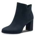 Produktbild: Stiefelette , Blockabsatz, Abendschuh, Festtagsschuh in veganer Verarbeitung, Gr. 39, navy
