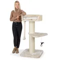 Produktbild: HAPPYPET Kratzbaum große Katzen 18 cm Stämme Katzenbaum 120 cm Creme