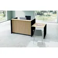 Produktbild: Kerkmann Empfangstheke Marino up & down Für 1 Person mit Besprechungtisch 85,0 x 98,0 cm (BxT), eiche 253,0 x 98,0 x 112,0 cm