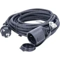 Produktbild: AS Schwabe Strom-Verlängerungskabel IP44 10m, H05RR-F 3G 1,5mm2, Gummi, schwarz