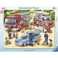 Produktbild: Ravensburger Puzzle 06144 - Spannende Berufe Polizei Feuerwehr Krankenwagen