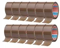 Produktbild: tesapack 64014 im 12er Pack - Geräuscharmes Paketklebeband zum Verpacken von Paketen und Versandschachteln - braun - 12 Rollen je 66 m