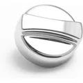 Produktbild: Keenberk - Drehexcenter-kappe Neutral - Rund 44 Mm X 30 Mm Hoch - Kunststoff In Chrom-optik - Drehknopf Ersatzteil Für Küchenspülen Mit Excenterventil