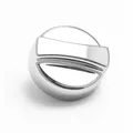 Produktbild: Keenberk - Drehexcenter-kappe Neutral - Rund 44 Mm X 30 Mm Hoch - Kunststoff In Chrom-optik - Drehknopf Ersatzteil Für Küchenspülen Mit Excenterventil