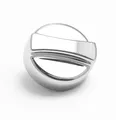 Produktbild: Drehexcenter-Kappe rund 44 mm Kunststoff in Chrom-Optik - Drehknopf  Ersatzteil