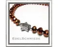 Produktbild: Edelschmiede925 Collier Edelschmiede925 Glasperlenkette in rosé mit 925 Silber Schließe