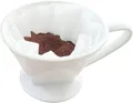 Produktbild: Kaffeefilter Keramikfilter Permanentfilter Filter Größe 1,2 oder für Filtertüten 1 Loch Wiederverwendbar ca. 765 Gramm Gewicht für einen sehr sicheren Stand (Größe 2)